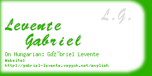 levente gabriel business card